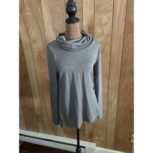 Loft Women’s Gray Cowl Neck Long Sleeve Top Size XS Petite NWT